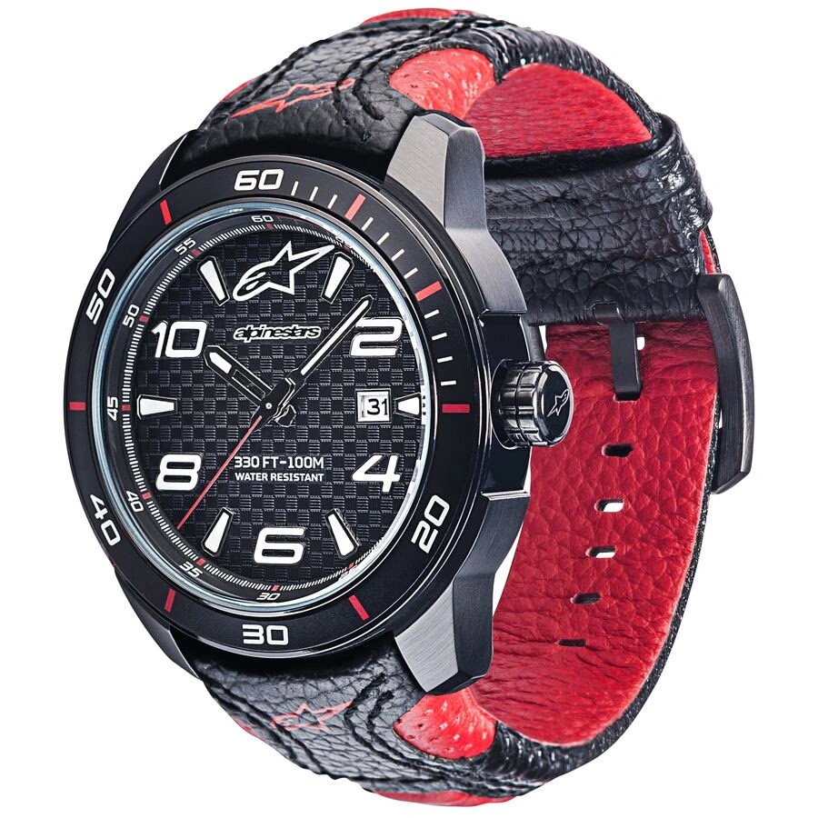 alpinestars tech 3h watch - leather band