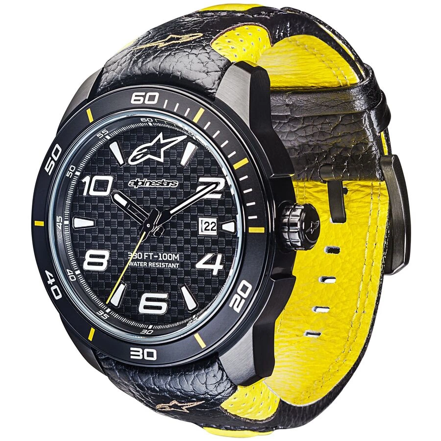 alpinestars tech 3h watch - leather band
