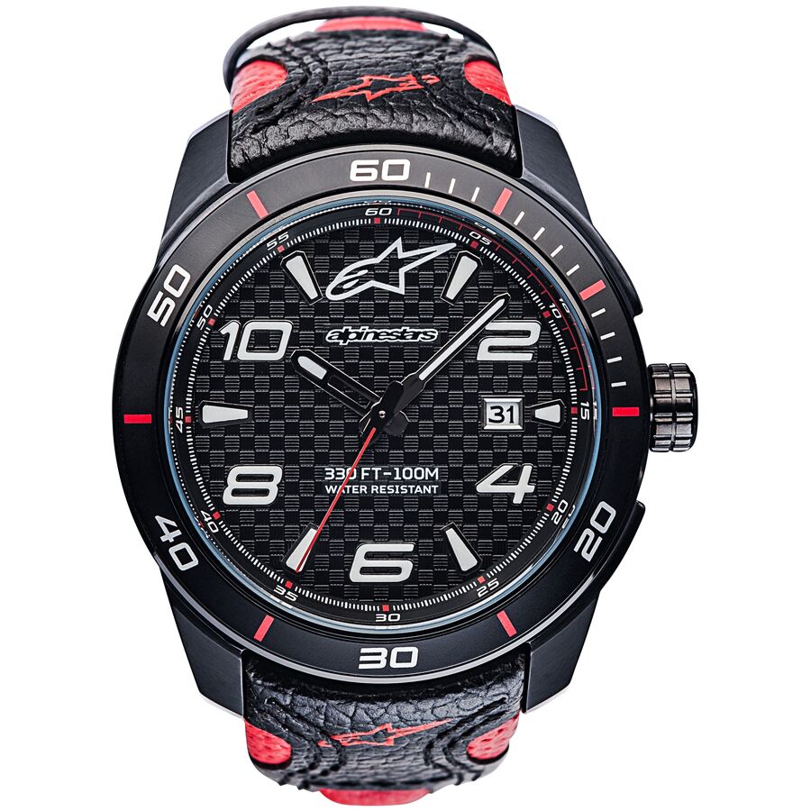 alpinestars tech 3h watch - leather band
