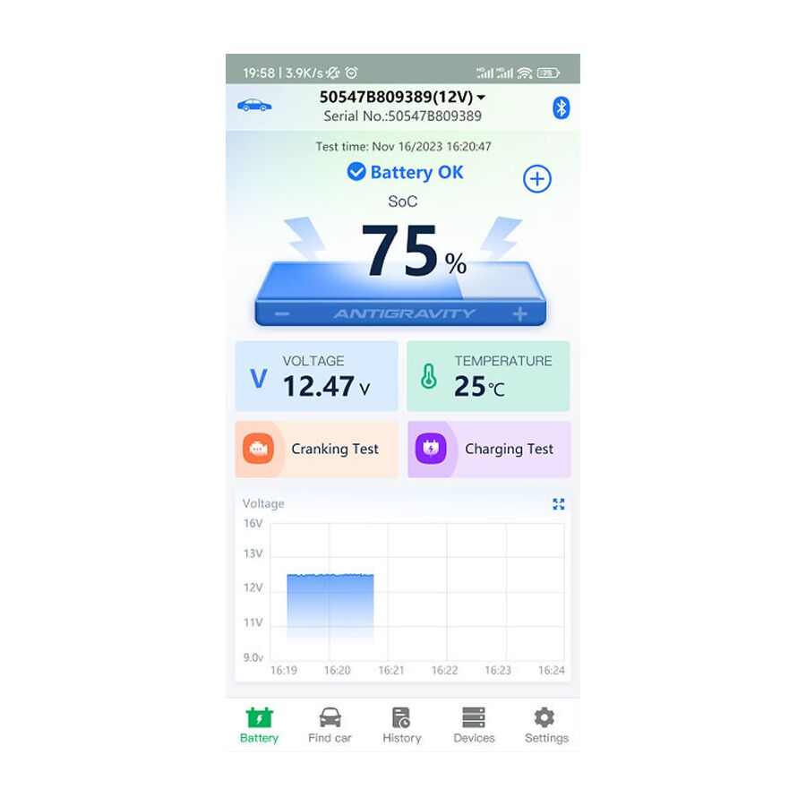 antigravity bluetooth battery tracker plus