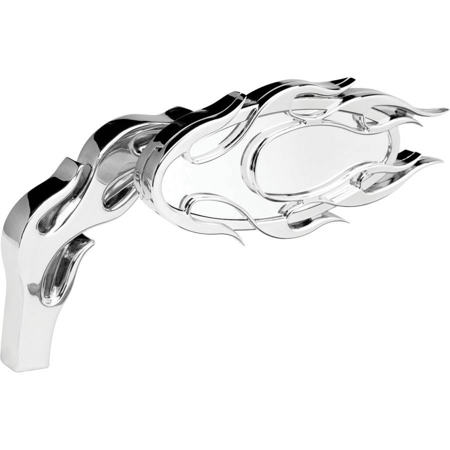 arlen ness flamed mirror die-cast stem