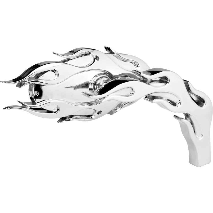 arlen ness flamed mirror die-cast stem