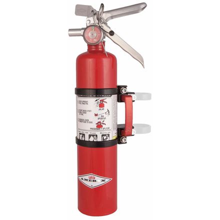 axia alloys quick-release mount with 2.5lb red extinguisher