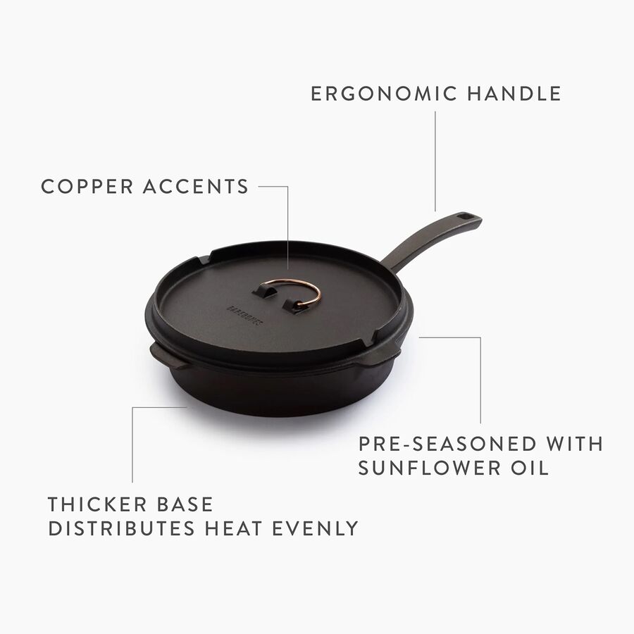 barebones all-in-one cast iron skillet
