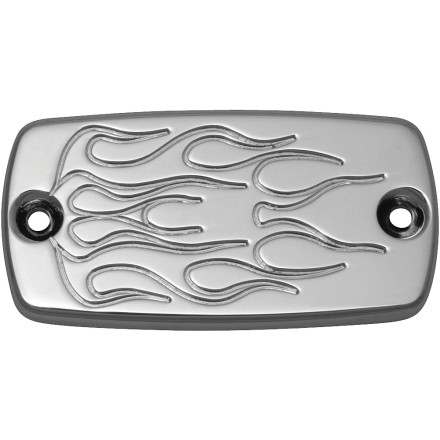 baron custom accessories master cylinder cover - flame