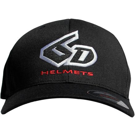 6d helmets logo flexfit hat