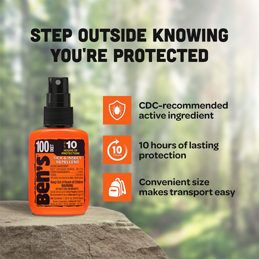ben's 100 max deet tick & insect repellent 1.25oz pump spray 6 ben's 100 max deet tick & insect repellent 1.25oz pump spray