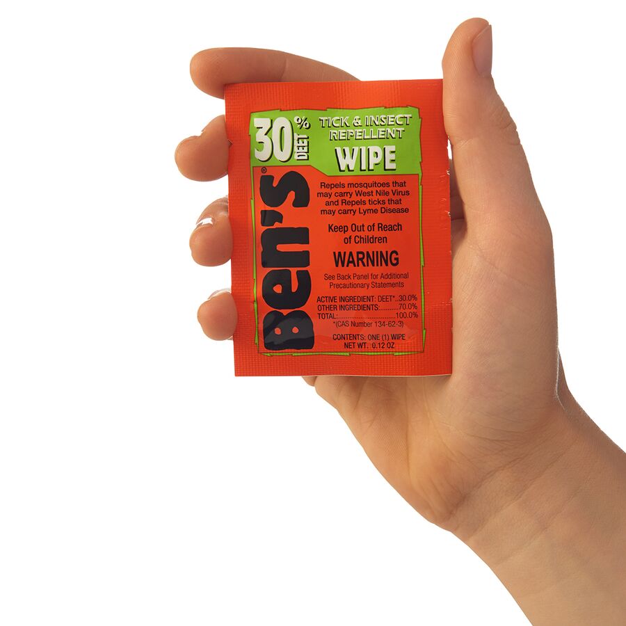 ben's 30% tick & insect repellent wipes 5 ben's 30% tick & insect repellent wipes