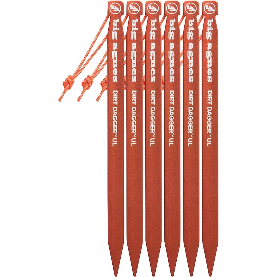big agnes big agnes dirt dagger ul tent stakes - 6-pack