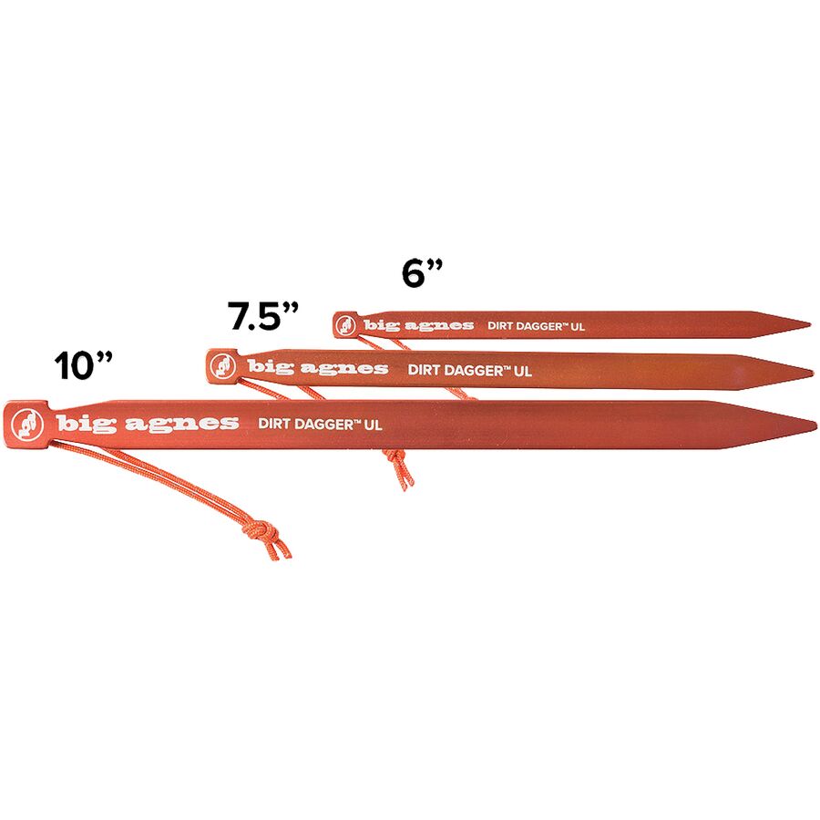 big agnes big agnes dirt dagger ul tent stakes - 6-pack 5 big agnes big agnes dirt dagger ul tent stakes - 6-pack