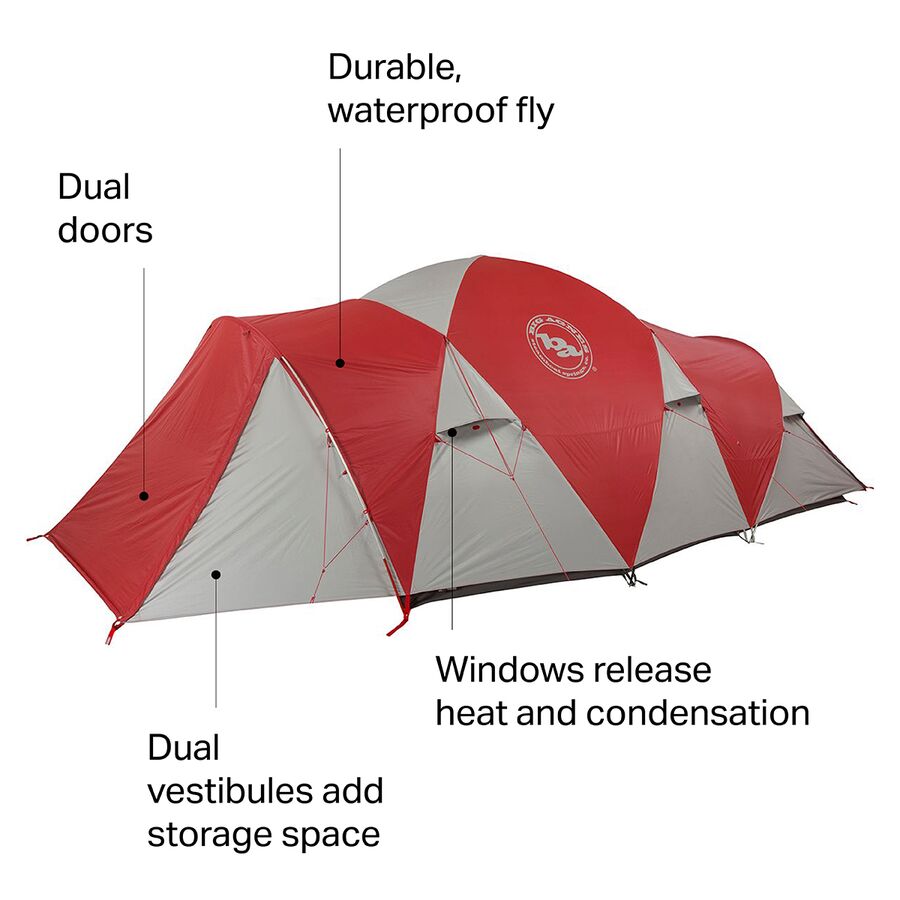 big agnes mad house 8 tent: 8-person 4-season 3 big agnes mad house 8 tent: 8-person 4-season