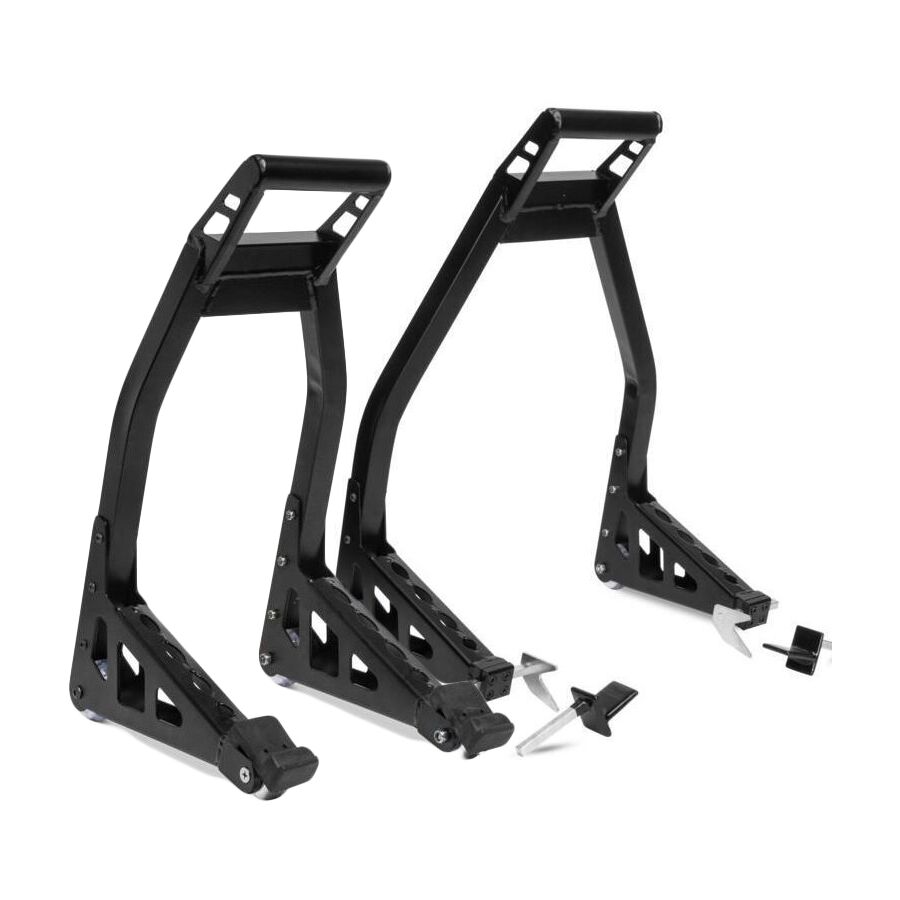 bikemaster universal aluminum front and rear stand combo