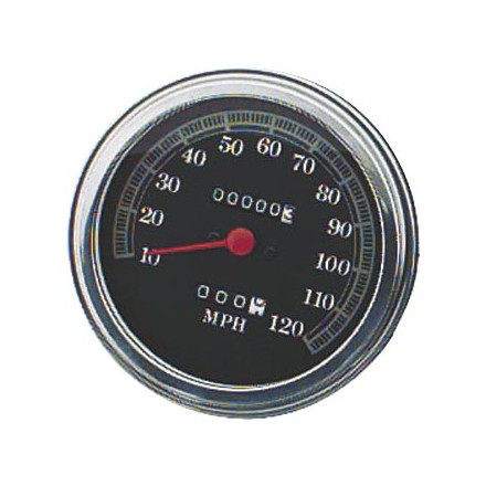 biker's choice fl type speedometer with domed glass