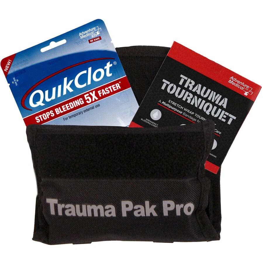 adventure medical kits quikclot trauma pack pro + tourniquet + quikclot