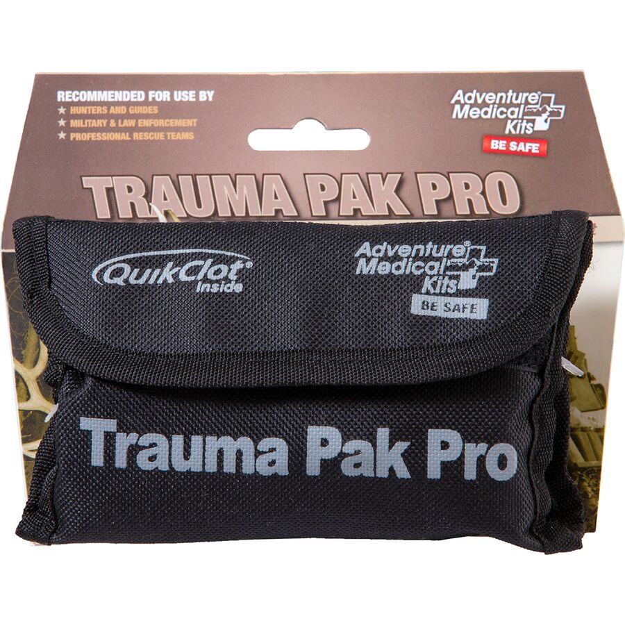 adventure medical kits quikclot trauma pack pro + tourniquet + quikclot