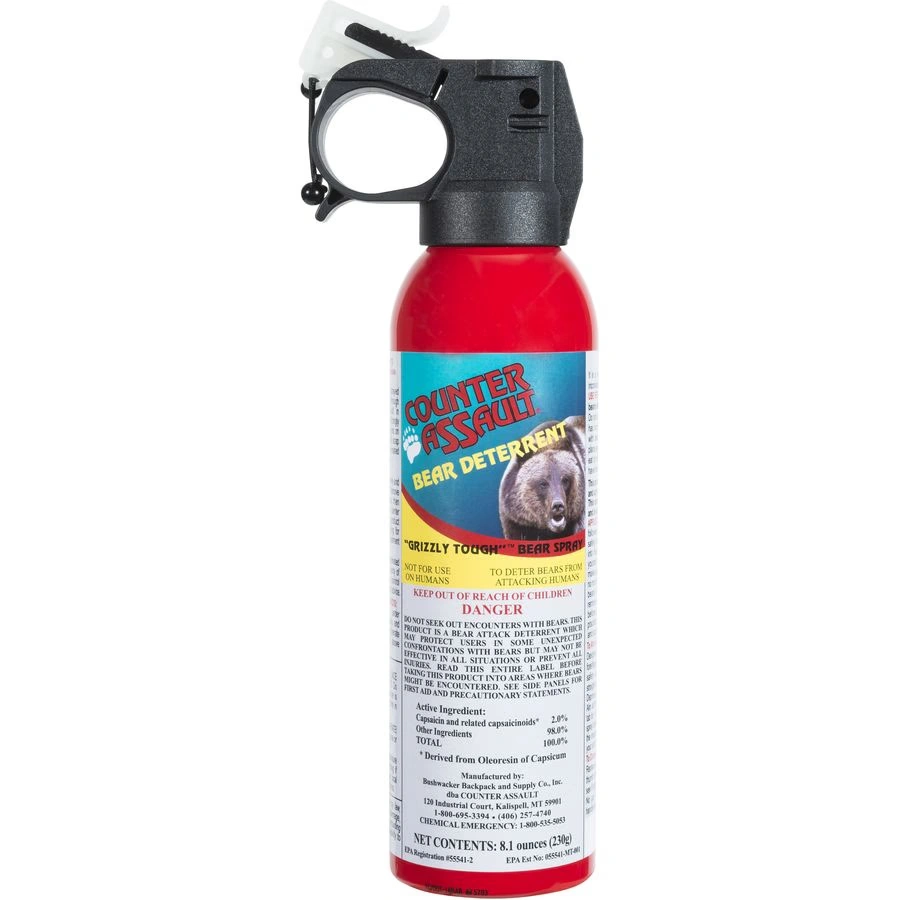 counter assault 8.1oz bear deterrent spray + belt holster