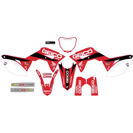 d'cor visuals 2020 geico complete graphics kit - honda