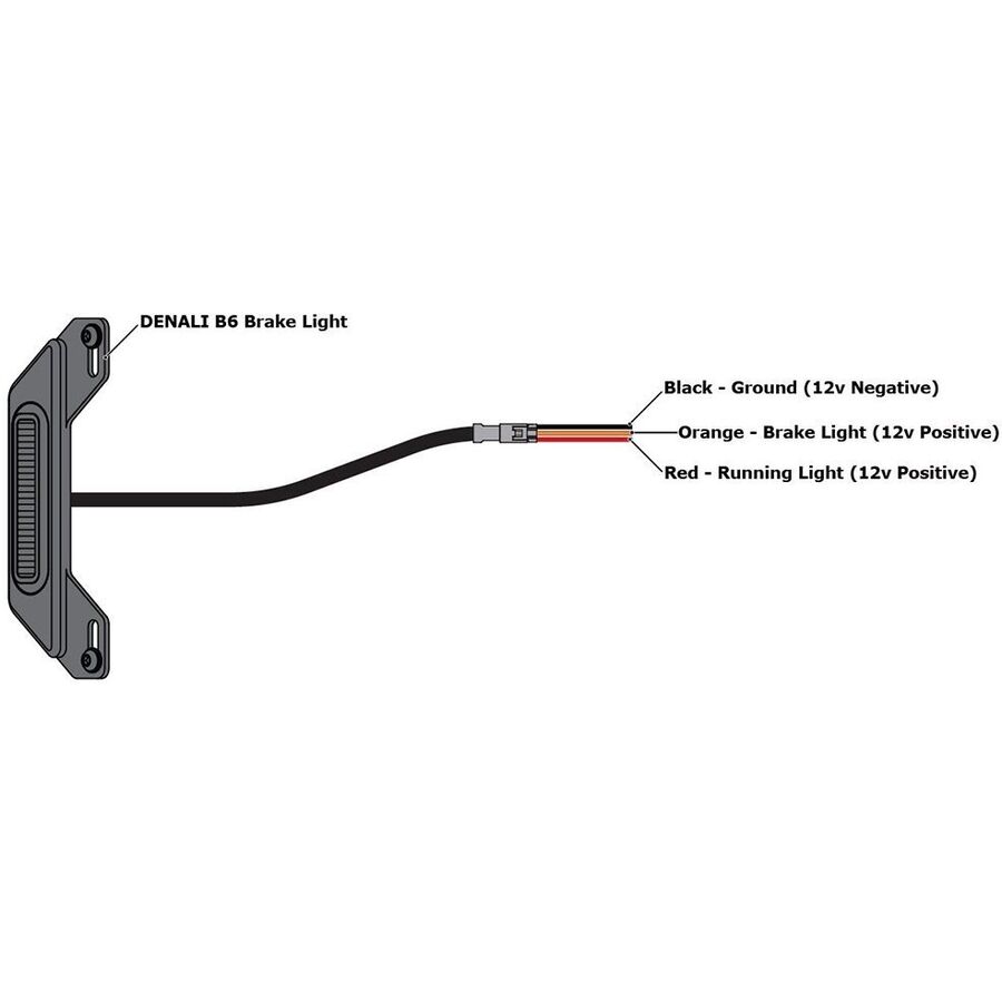 denali b6 led brake light kit with license plate mount