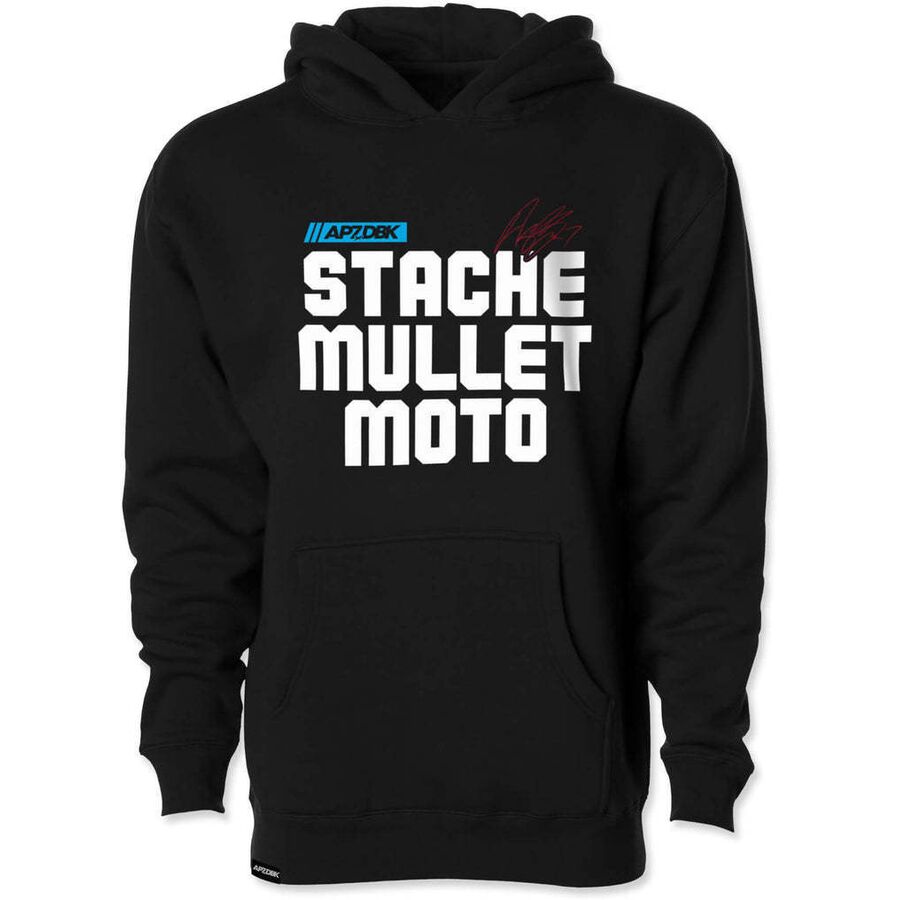 dirt bike kidz youth stache mullet moto hoody