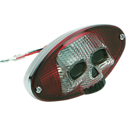 drag specialties 3-d tail light with skull face