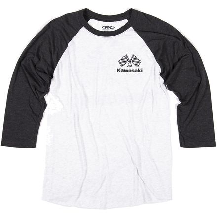 factory effex kawasaki finish line baseball t-shirt