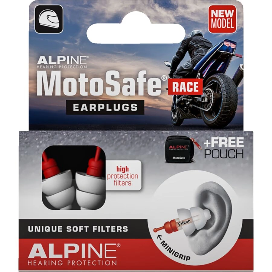 alpine hearing protection motosafe race earplugs