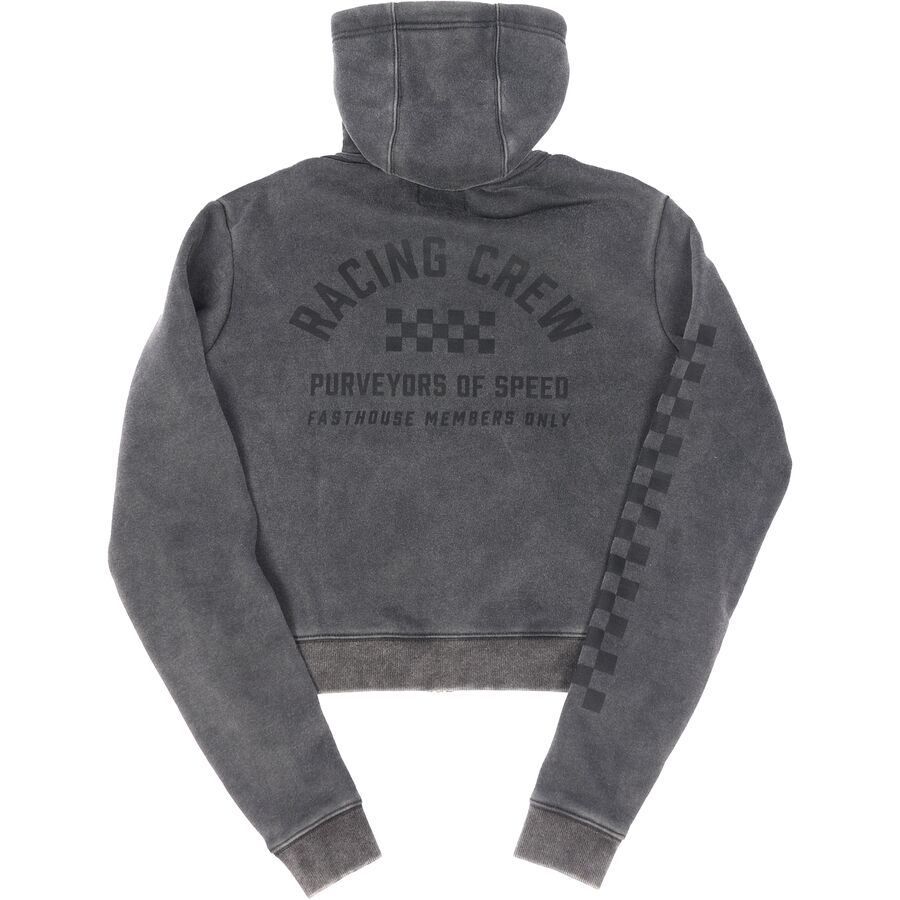 fasthouse women's discord overdyed heavyweight crop zip hoody 3 fasthouse women's discord overdyed heavyweight crop zip hoody