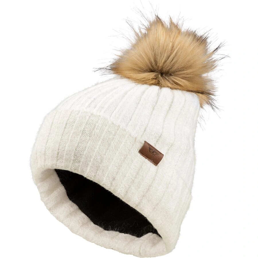 fly racing snow women's pom beanie