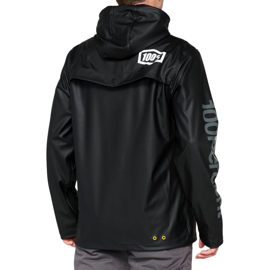 100% mala hooded snap jacket